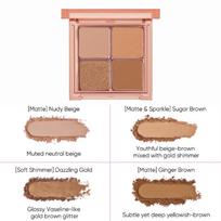 BANILA CO B. by Mood On Akių šešėlių paletė 7g 4 spalvos 1. Mellow Brown