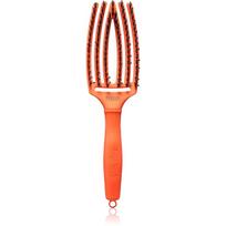 Olivia Garden Fingerbrush Boar & Nylon plaukų šepetys su nailono ir šerno šereliais Dolce Vita Orange Spritz 1 vnt.