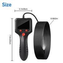 2.4'' IPS ekranas Pramoninė endoskopinė kamera HD1080P 2 metrų kabelis Vamzdžių Kanalizacijos Inspekcijos Boreskopas IP68 Vandeniui atsparus LED 2600mAh black