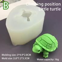 Animacinis Vėžlys Silikoninė Forma Pasidaryk pats Imitacinis Gyvūno Modelis Fondantas Šokoladinis Pyragas Dekoravimas Virtuvės Kepimo Įrankis Žvakės Muilo Forma 7.2*3.3cm