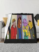 Bojack TV serialo Žirgo personažai Vyriški Moteriški Unisex Gerbėjų Stilingi Vasariniai Gatvės Drabužiai Mesti Antklodė 75X95CM pilka spalva