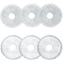 6 PCS Fiber Mop Pads Rags Vacuum Cleaners Accessories Sweeping Robot Mop Cloths Fiber Material for Dreame X10/L10s Ultra