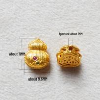 Strong Color Retention Copper Gold-Plated Micro-Pave Transfer Bead Jewelry Accessories for DIY National Style Bracelets