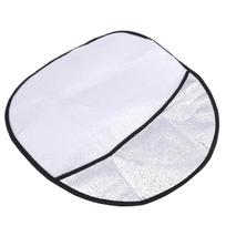Car Steering Wheel Sun Shade, Double Thick Sun Protection, Foldable Anti UV Silver Cover, Essential Car Supplies for Summer sidabras