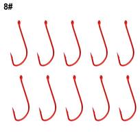Red 10 Pcs/bag Hooks 11#/12#/13#/14# 6#/7#/8#/9#/10# 8#