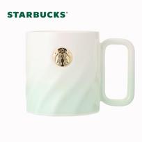 Starbucks Clear Mint Green Badge Mug white