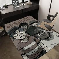 1 vnt. Gorillaz kilimas, biuro kilimėlis, lauko kilimėlis, namų dekoras, zoninis kilimas, festivalis 60cm by 90cm