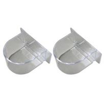 Yousheng 2Pcs Bird Feeding Utensils Hanging Long Lifespan Bite Resistant Professional Exquisite Pet Accessory Plastic Feeding Cup Cage Food Water Bowl gryna