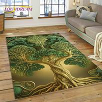 3D Tree of Life Nature Viking Yggdrasil Norse Rug Carpet for Living Room Bedroom Decor,Non-slip Decoration for Sofa Doormat Gift 40x60cm