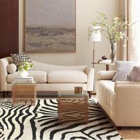 Nordic Faux Lambswool Zebra Pattern Rug 80x120cm