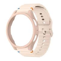 Case+Strap for Samsung Galaxy Watch 7 6 5 4 40mm 44mm Silicone Official Band PC Protector Cover Bumper for Galaxy Watch 6Classic Galaxy Watch 7 40mm