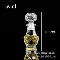 Modernus minimalistinis stiklinis mini vyno grafinas - 50 ml-150 ml, nepralaidus, karščiui atsparus vyno daliklio ornamentas white
