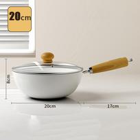 Premium Ceramic Non-Stick Pan Frying Durable Material Pan Wok Pan Domestic Usage Steak Skillet Pancake Fried Induction Cooker Gas Stove Special Sauc gray
