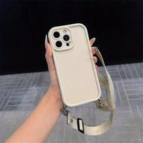 Redmi Note14Pro 5G dėklas su dirželiu ant kaklo grandinėle Telefono dėklas Xiaomi Redmi Note 14 14Pro 13 14ProPlus Pro+ minkštas dangtelis Redmi Note 14 (4G) white