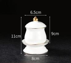 Ceramic golden incense burner, Buddhist temple, holy water cup, fruit plate, vase, offering Buddhist supplies feng shui