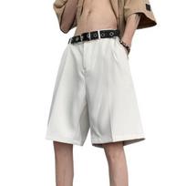 Men Shorts Button Zipper Fly Mid-rise Summer Sport Pants Wide Leg Ultra-Thin Ice Silk Fitness Short Pants M balta