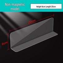 Transparent L-Shaped Magnetic PVC Shelf Dividers for Supermarkets and Convenience Stores