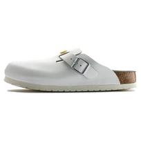 Birkenstock Boston Esd Natural Leather Narrow Fit Sandals 'White' Women's 0061378 37
