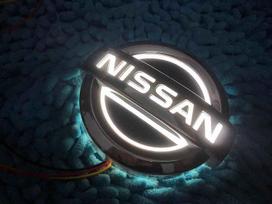 COPCNI1 Two-color Front Grill Illuminated Badge emblem logo for NISSAN TIIDA X-Trail Juke Sunny Geniss Emblem Brake Color-changing