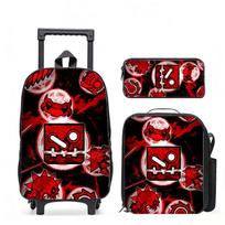 Geometry Dash School Bag Geometry Dash School Student Printed Tie Rod Backpack