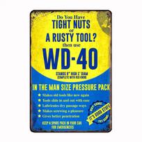 Vintažinis Retro WD40 Purškiklis Garažo Įrankiai Metalo Ženklas Sienos Tapyba Pritaikoma Virtuvės Skardinis Ženklas Plakatai Kambario Sienų Dekoracija 30X40CM yellow