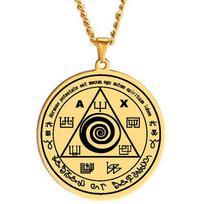 Sėkmės Abraxas Magiška Siela Kontrolė Gyvenimas Geriausia Turto Amuletas Nerūdijančio Plieno Pakabukas Karoliai 50cm beige