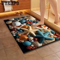 3D Shell Floor Mat Anti Slip Bathroom Door Mat Dirt Resistant and Anti Slip Floor Mat for Bathroom 40X60CM