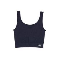 Adidas Solid Color Seamless Ribbed Wide Strap Sports Bra Women Underwear Dark-Green 4A2H34-709 L