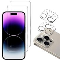 Screen Protector Film - Phonillico - iPhone 15 PRO MAX - Pack of 2 - Tempered Glass - Scratch-resistant skaidri