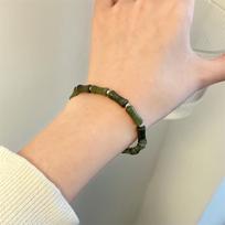 Imitation Dongling Jade Bracelet: Trendy Minimalist Lotus Design, Perfect Gift for Girlfriend beige