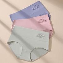 3Pcs Women Cotton Panties High Waist Underwear Breathable Briefs Plus Size M-5XL Panty Body Shaper Female Lingerie M įvairiaspalvis