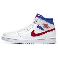 Jordan 1 Mid Baltas Raudonas Karališkas Moteriškas Jordan BQ6472-164 38.5