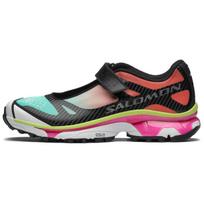 MM6 Maison Margiela x SALOMON Flat Mary Jane Shoes Women's Sonic Green Fresh Pink Sneakers 476825 36