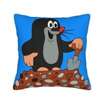 Mažasis kurmis Pagalvės užvalkalas Kawaii Pagalvės užvalkalas Patogūs pagalvių užvalkalai Svetainės sofai 12x12Inch black
