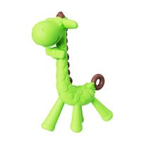 Baby Silicone Teether Cartoon Baby Soothing Biting Fun Children Teething Toy One Size žalia