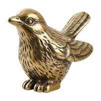 1/9Pcs Vintage Bird Hinge Head Decorative Topper Mini Sparrow Metal Figurine Statue Vintage Animal Hinge Head Home Ornament 1pc