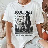 Isaiah Bible Verse T-Shirt Women Vintage Boho Jesus Christian T Shirts Religious Faith Tee Shirts Short Sleeve Ladie Tops S balta