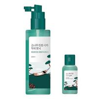 ROUND LAB Pušies raminantis Cica galvos odos tonikas, specialus rinkinys 100 ml + Šampūnas 50 ml – Galvos odos raminamoji priežiūra, Cica raminamasis gydymas, Korėjietiškas 100+shapoo50ml