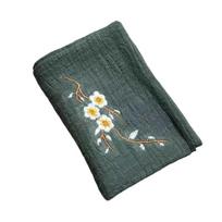 Cotton Cleaning Rag Lightweight Cotton and Linen Tea Towels Portable Tea Cloth green-19cm x 29cm