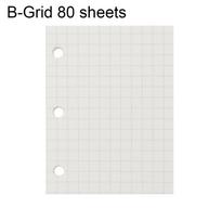 File Folder 3-hole Hand Account Diary Rings Binder Loose-leaf Refill Notebook Cover Inner Pages B-grid 80 sheets