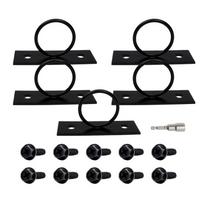 5pcs/pack Black Wall Hook for Hanging Items Black Rings Rope Support Hook Large Capacity Hook for Multiple Spaces 1