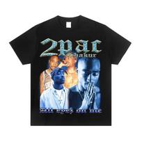 2026 2PAC Tupac American Rap Rapper TShirt Mens 100 Cotton Loose Crew Neck West Coast Rock Trend Short Women And Men Tshirts S