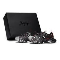 adidas XLG RUNNER DELUXE Neslystantys Atsparūs trinčiai Žemi Bėgimo Bateliai Unisex Juodi Raudoni Sidabriniai JQ2974(Team80-S-BOX) 40 black