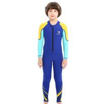 ZCCO Children's Diving Suit Outdoor Sunscreen One-piece Swimming Quick-drying Long-sleeved Men Girls 'swimwear XXS mėlyna