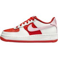 Nike Air Force 1 Low top Kids' Skateboarding Shoes White Red HV5165-121 37.5