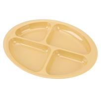 Divider Plate 4 Compartments Anti Slip Mat Round Portion Control Section Plate for Children Elderly Disabled