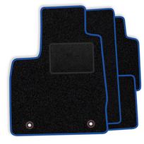 [Blm]Sa006 Blue - Set Of Velour Floor Mats To Fit Saab 9-3 Ii 2002-2011 - Blue Trim