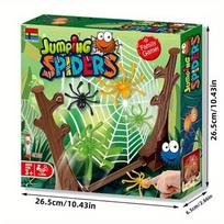 Educational Jumping Spider Launch Board Game - Interactive Family Party Toy , Bouncing Set, Ideal Birthday Helloween Xmas Gift blue