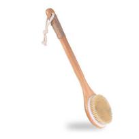 Bamboo Back Scrubber Long Handle Body Scrubber Light Easy-To-Hold Shower Brush For Skin Cleaning Exfoliating as the picture