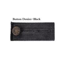 2PCS Tight Skirts Garment Accessories Trousers Hooks Waist Band Button Pant Extender Belt Button Denim-Black